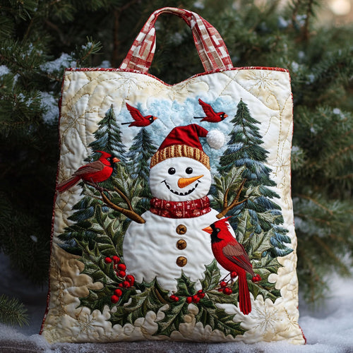 Forest Snowman WN2709027CL Quilted Tote Bag