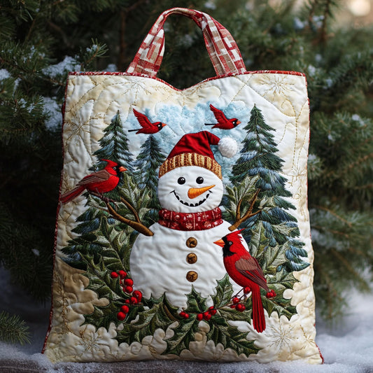 Forest Snowman WN2709027CL Quilted Tote Bag