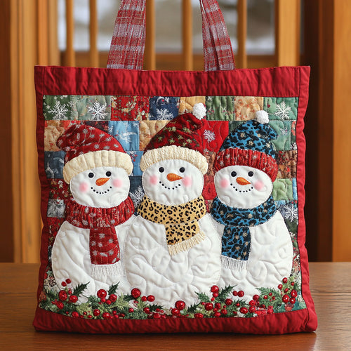 Christmas Snowman CW1411060CL Quilted Tote Bag