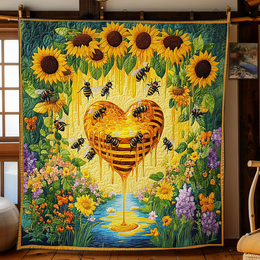 Bee And Sunflower WY3012005CL Quilt