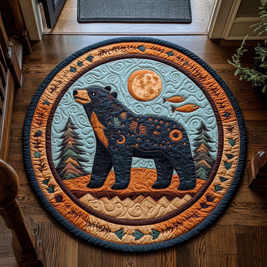Celestial Bear Path CP2207050CL Quilted Round Mat