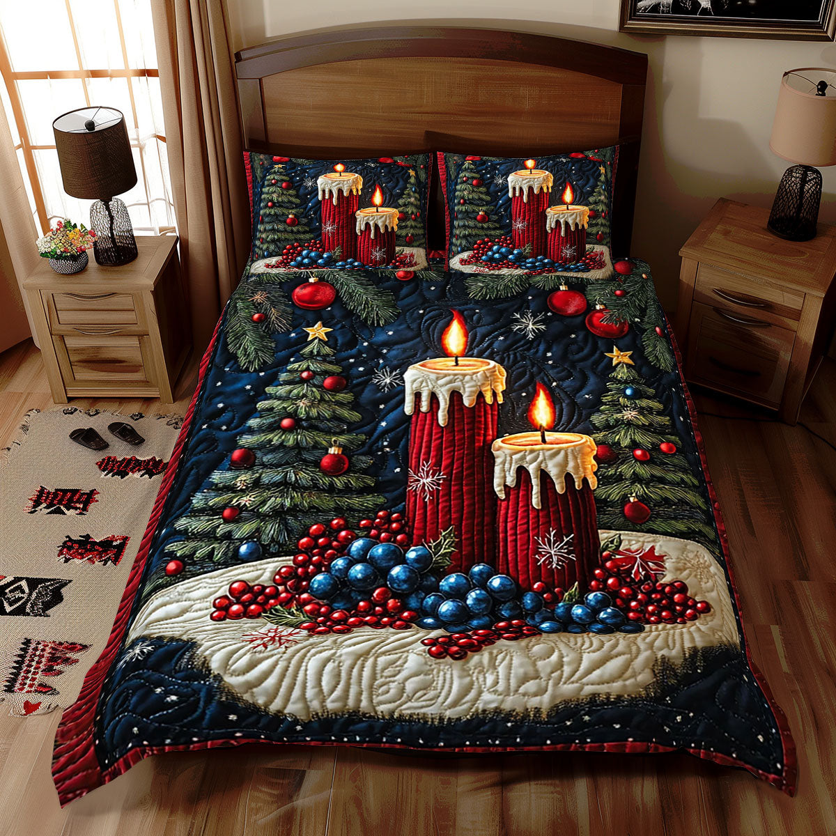 Christmas Candle WJ2111034CL Duvet Cover Set