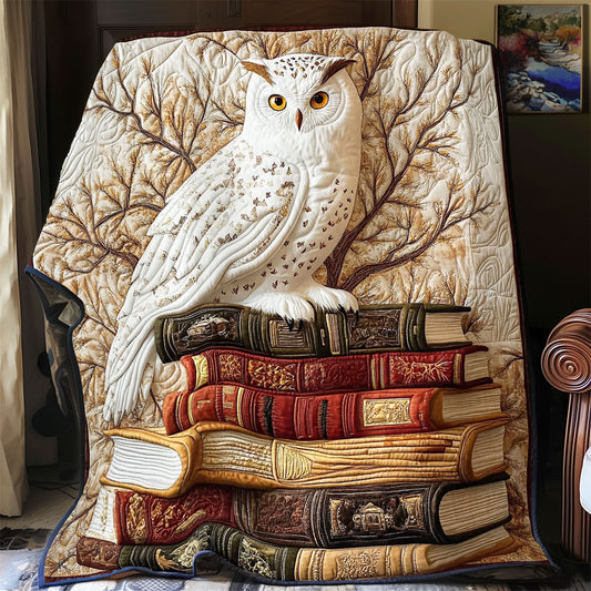 White Owl In Book WY0901067CL Quilt