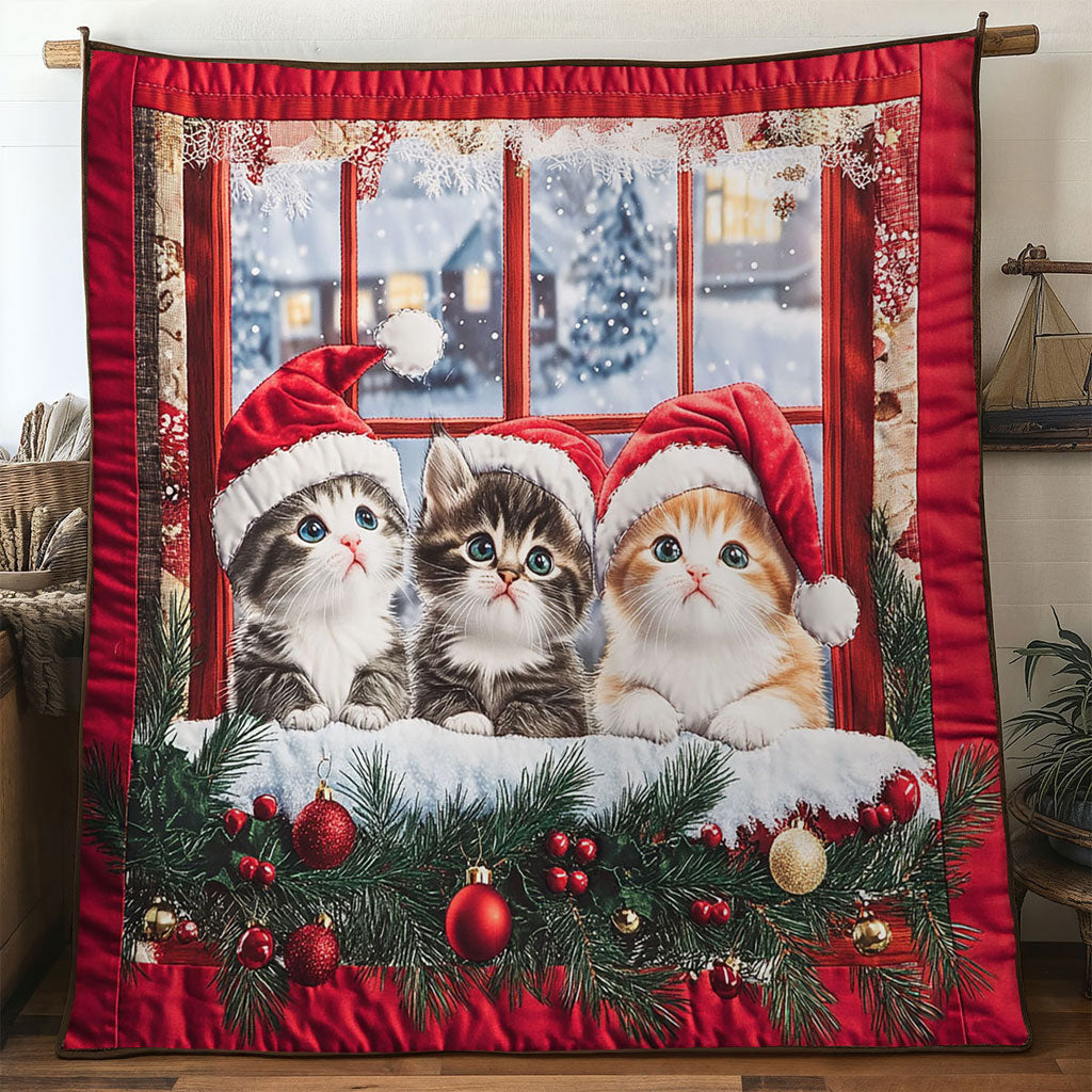 Cat Merry Moments WN1411016CL Quilt