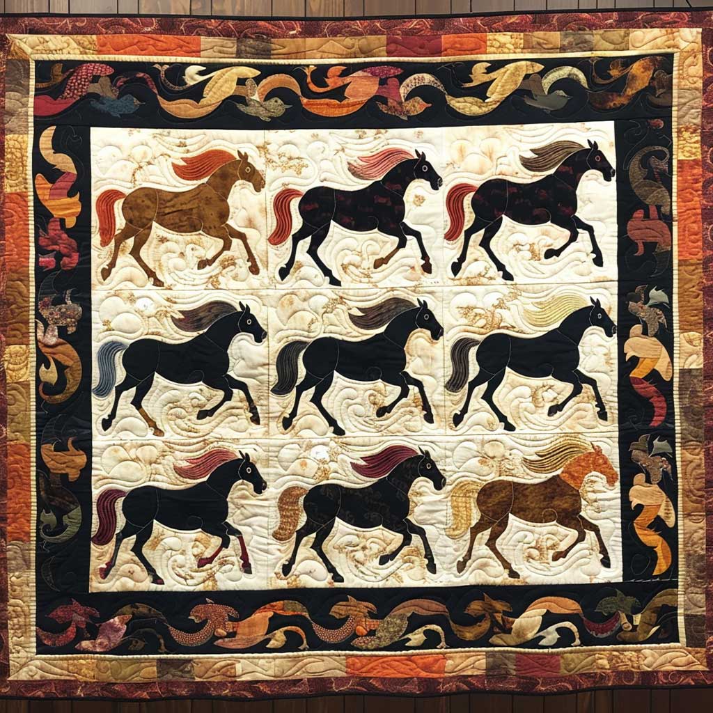 Horse Native American WJ1909009CL Quilt