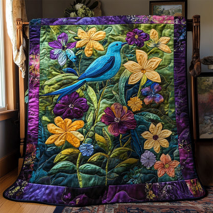 Beautiful Bird In Garden  WY1002012CL Quilt