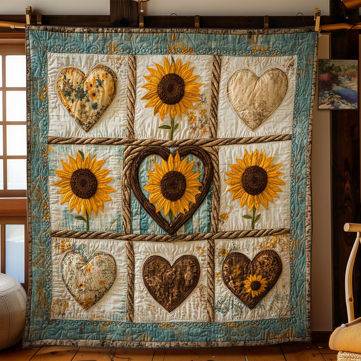 Heartland Sunflower WN3103032CL Quilt