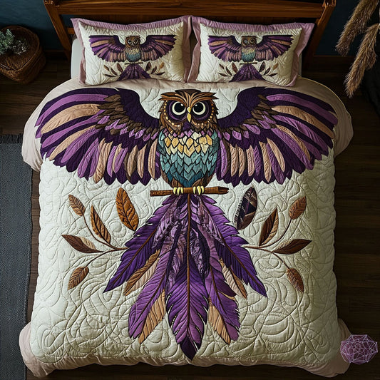 Purple Owl WY2006042CL Duvet Cover Set