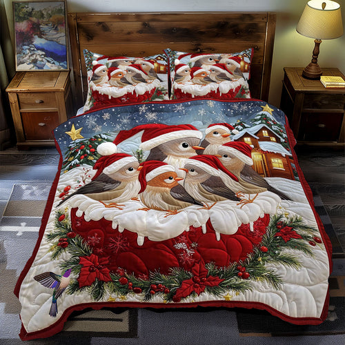 Santa Bird Family WY0512060CL Duvet Cover Set