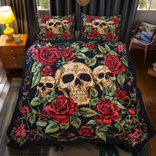 Floral Skull WX2712077CL Duvet Cover Set