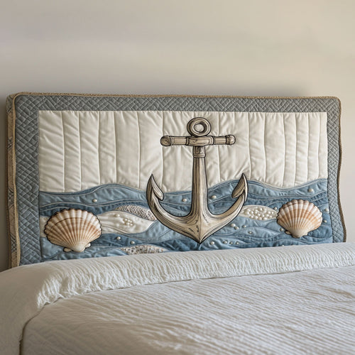 Seabreeze Anchor WN0501048CL Quilted Headboard Slipcover