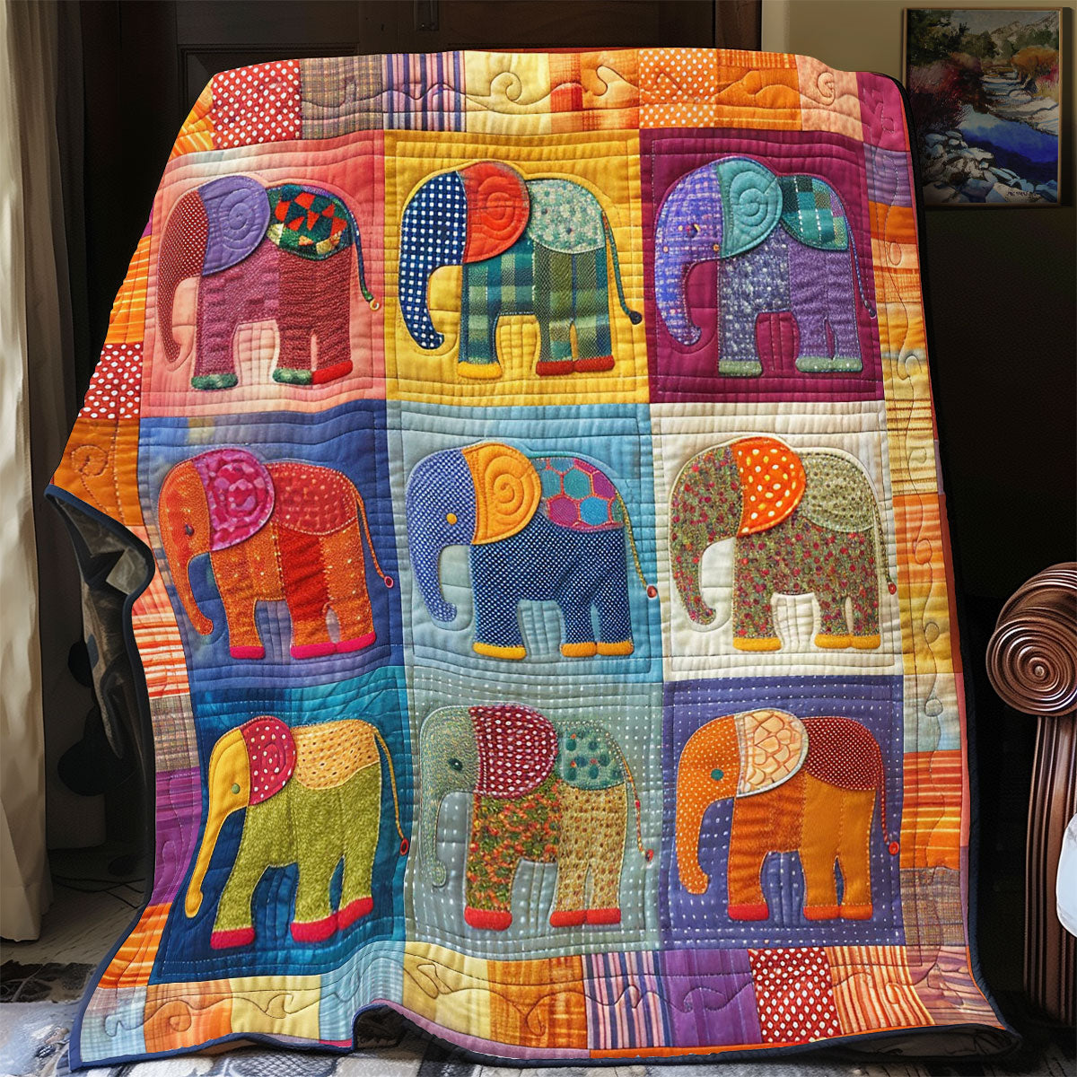 Elephant Delight CP0512140CL Quilt