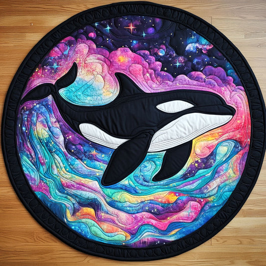 Whale Galaxy WX2904049CL Quilted Round Mat