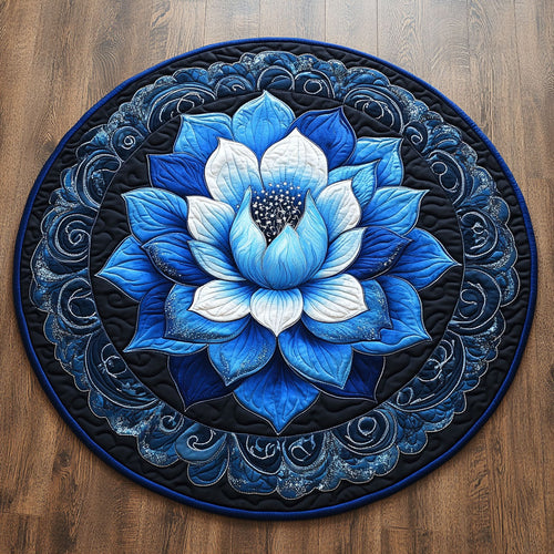 Azure Lotus CP0912068CL Quilted Round Mat