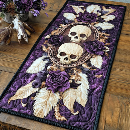 Skull & Bloom CP1305018CL Quilted Table Runner
