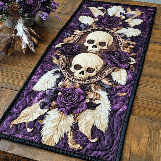 Skull & Bloom CP1305018CL Quilted Table Runner