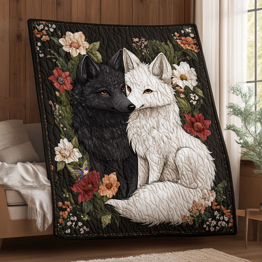 Wolf Fox Flower WT2610023CL Quilt