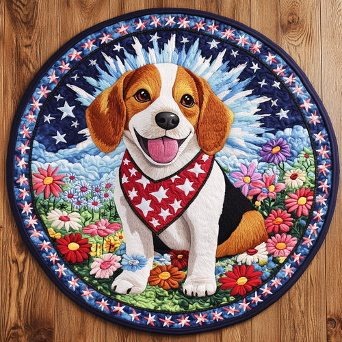 Beagle Boom WN1306003CL Quilted Round Mat