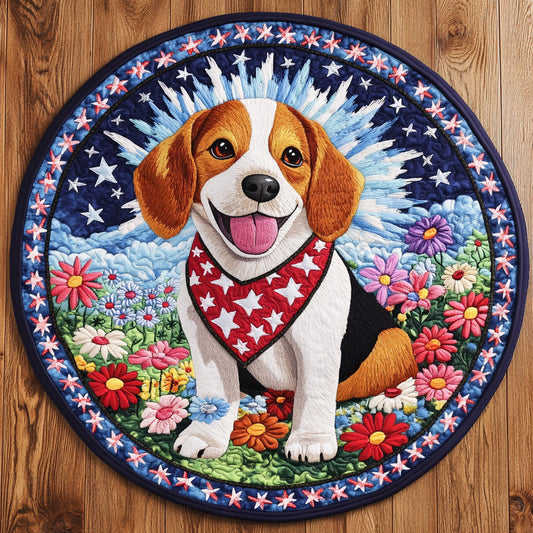 Beagle Boom WN1306003CL Quilted Round Mat