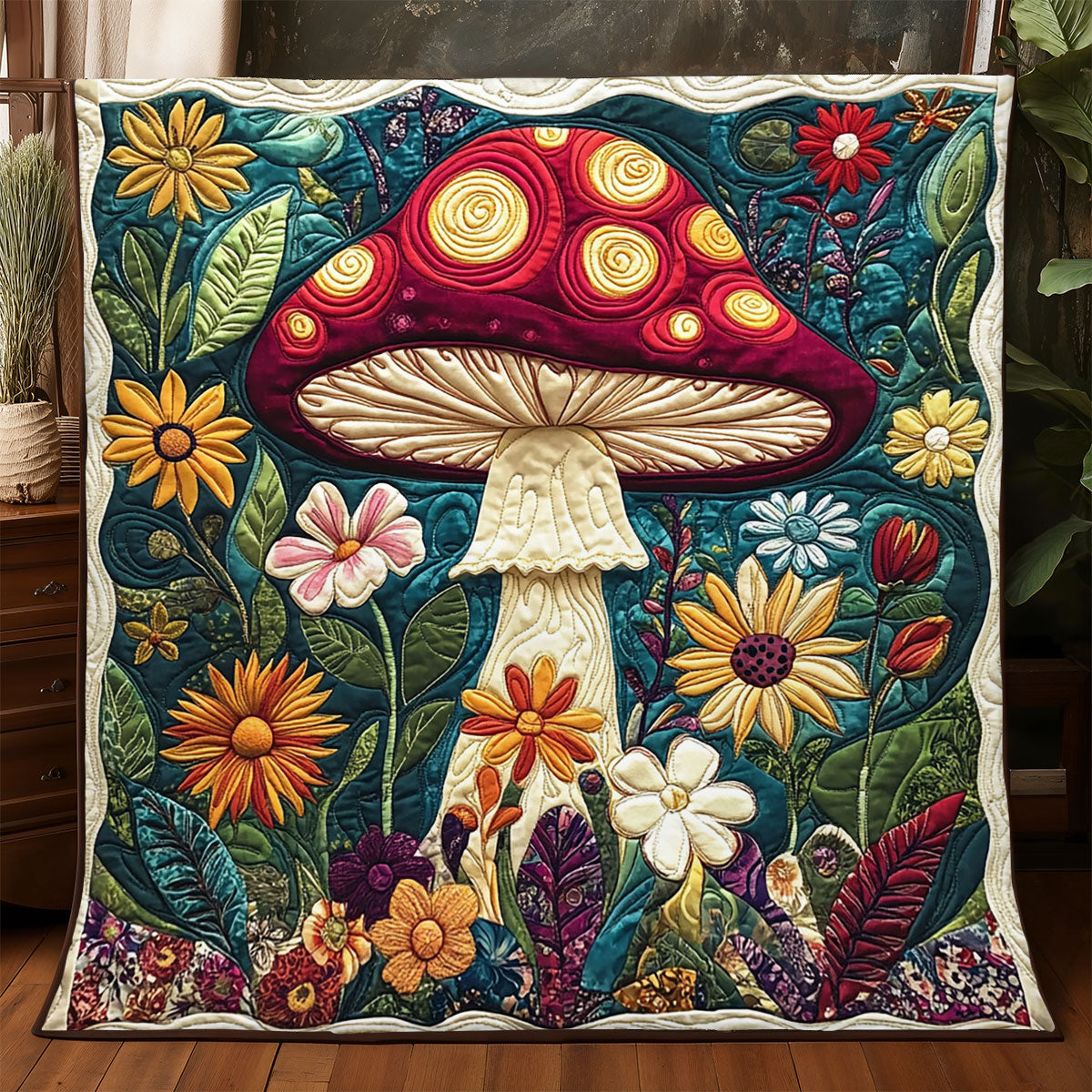 Psychedelic Mushroom WJ0504011CL Quilt