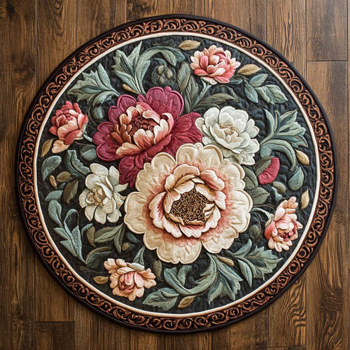 Blooming Beauty WN2204005CL Quilted Round Mat