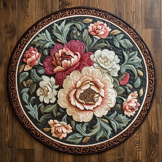 Blooming Beauty WN2204005CL Quilted Round Mat