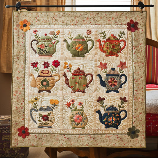 Floral Teapot WJ2810007CL Quilt