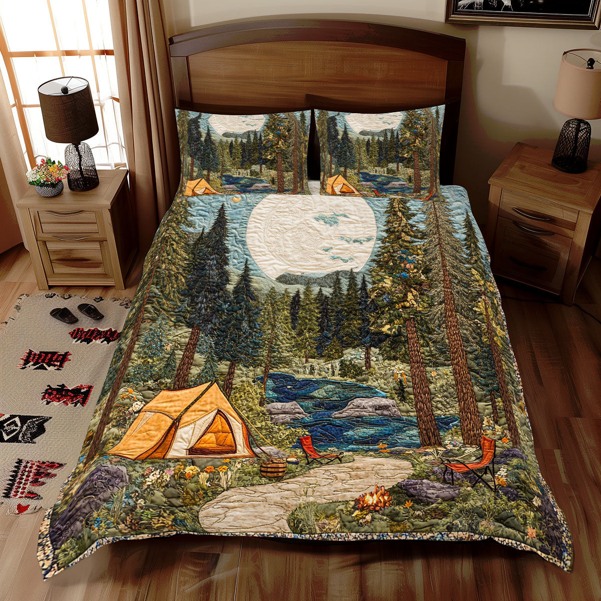 Camping In Forest WX1712044CL Duvet Cover Set