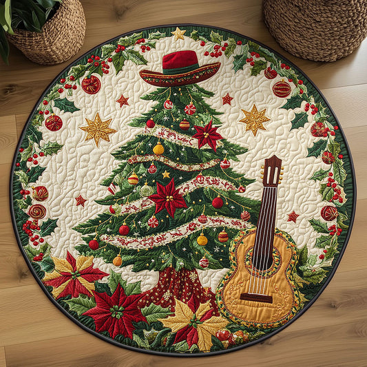 Heritage Christmas Tree WN2608049CL Quilted Round Mat