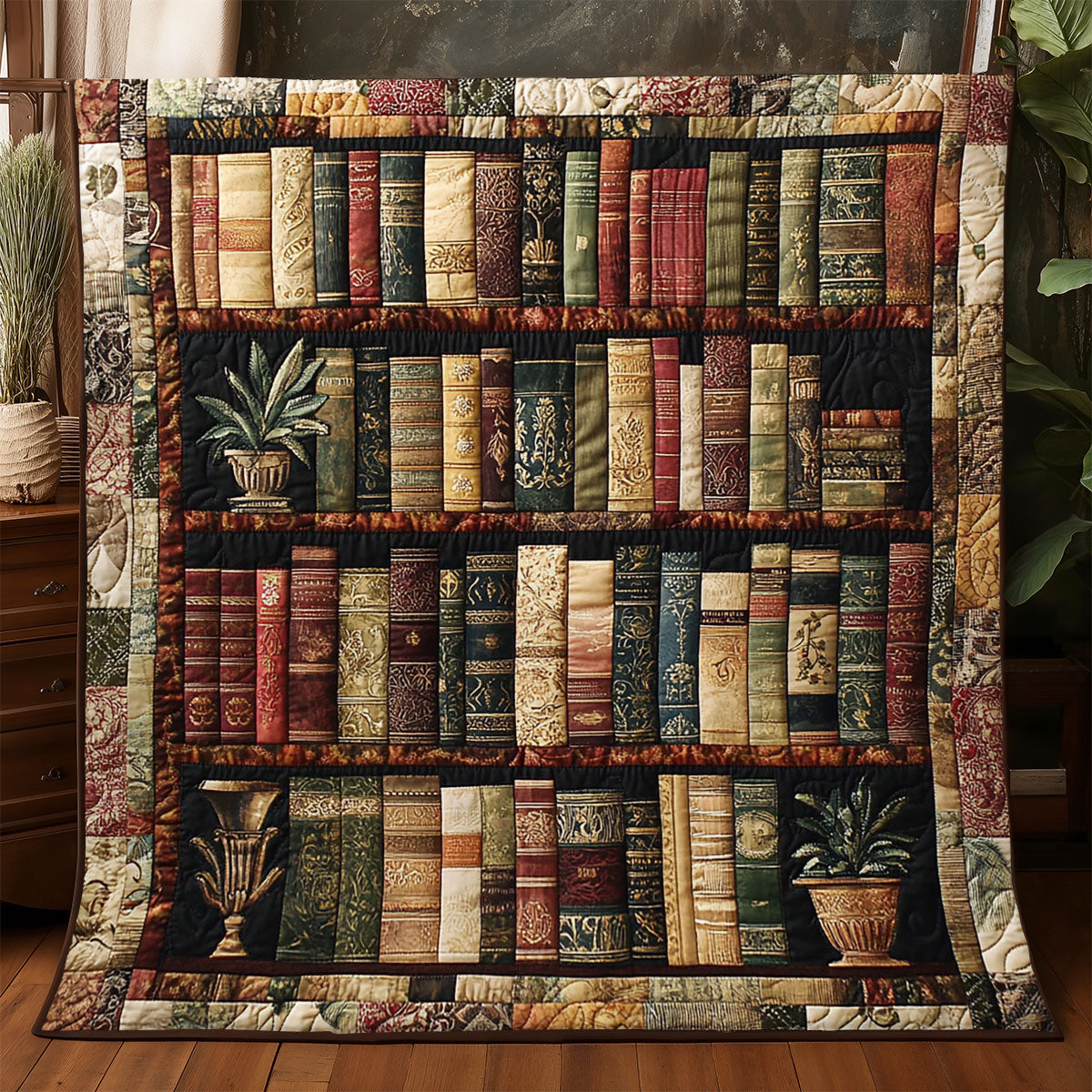 Antique Bookshelf WJ1005001CL Quilt