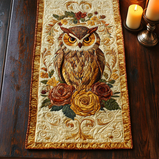 Mystic Owl CM0705048CL Quilted Table Runner