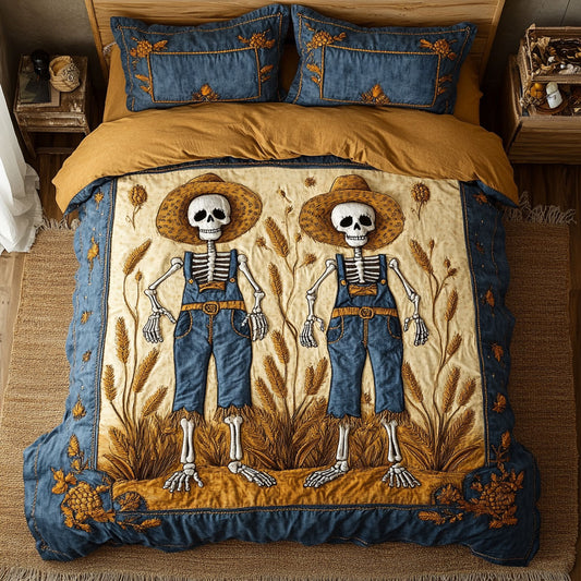 Prairie Skeleton Scarecrow WN2509048CL Duvet Cover Set
