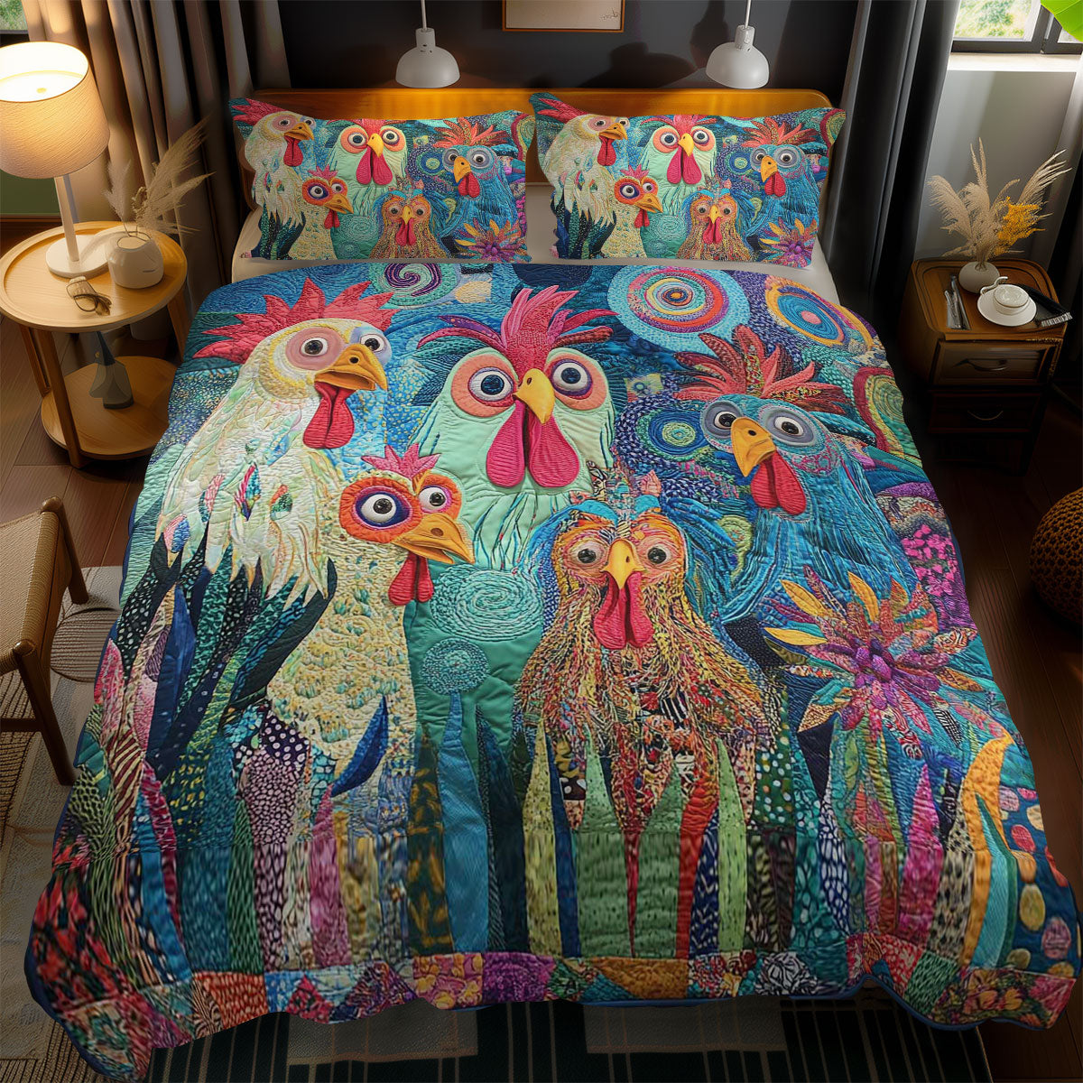 Wacky Chicken Funny WN2602085CL Duvet Cover Set