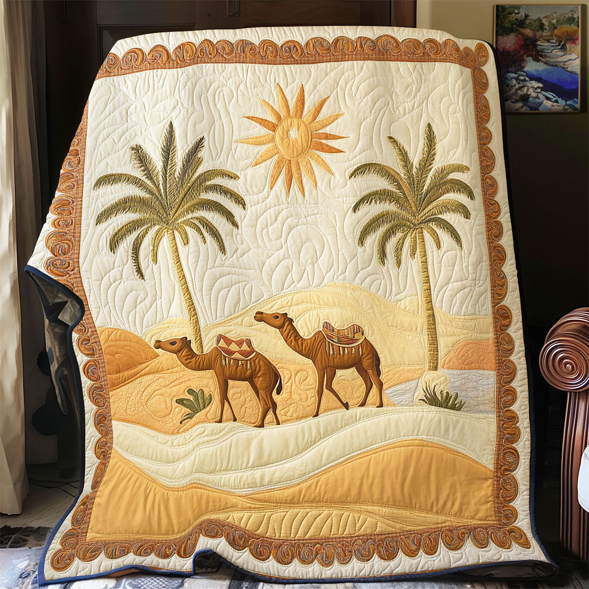 Journey Of Camel Family WY2103034CL Quilt