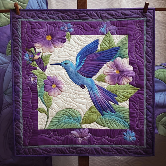 Purple Hummingbird WJ0212025CL Quilt