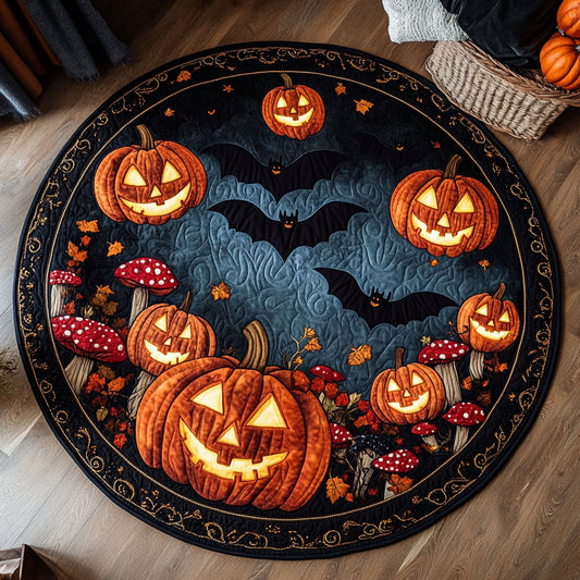 Mystic Pumpkin Forest CW1908026CL Quilted Round Mat