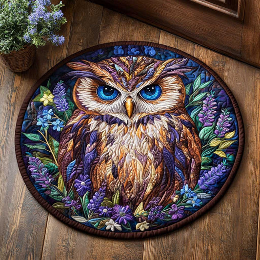 Purple Owl CQ2205024CL Quilted Round Mat