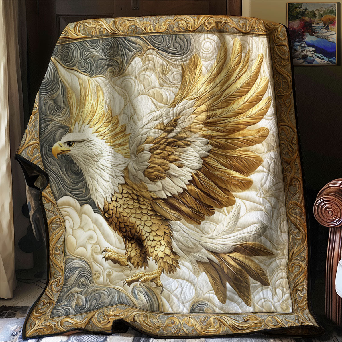 Fierce White Eagle WJ3112012CL Quilt