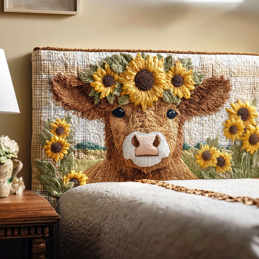 Pasture Smiles CP1912012CL Quilted Headboard Slipcover