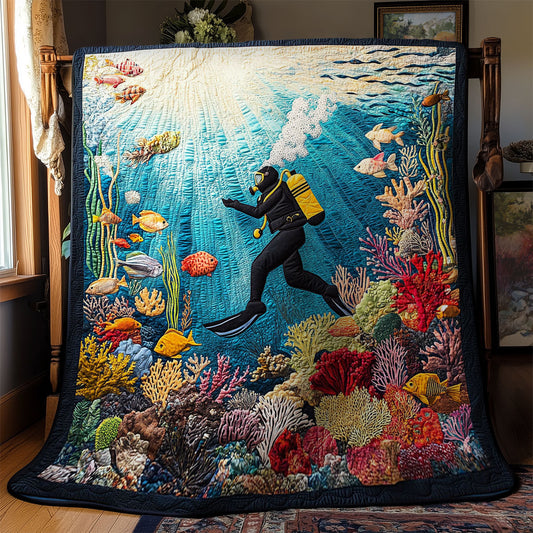 Diver Under The Ocean WY1202096CL Quilt