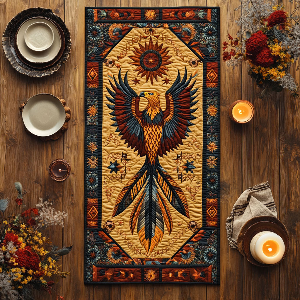 Tribal Eagle CW0901106CL Quilted Table Runner