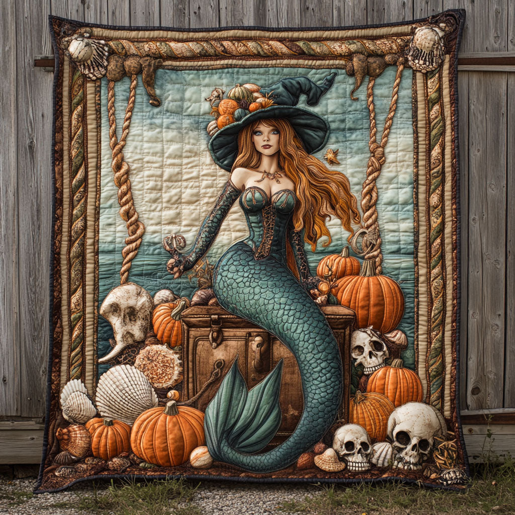 Skull Mermaid Witch WN1908085CL Quilt
