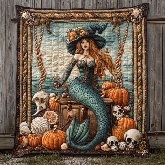 Skull Mermaid Witch WN1908085CL Quilt