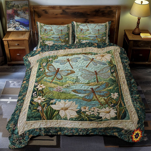 Dragonfly In Pond WY1812070CL Duvet Cover Set