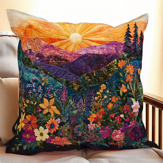Sunset Meadow Bloom WX1306097CL Quilt Pillow Case