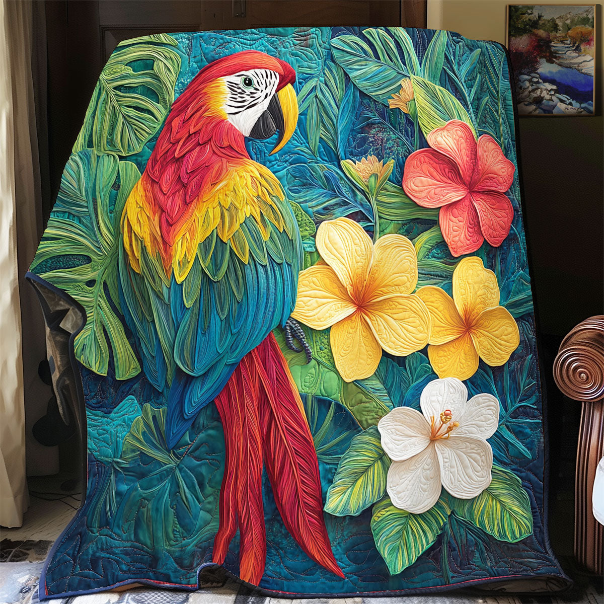 Parrot Flower WX0406045CL Quilt