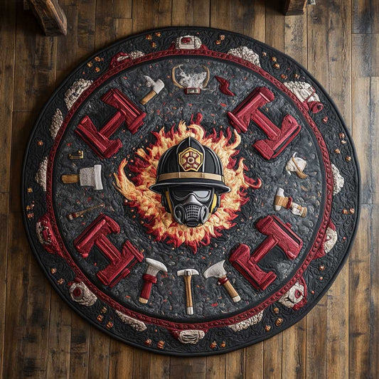 Firefighter Honor WN1205017CL Quilted Round Mat