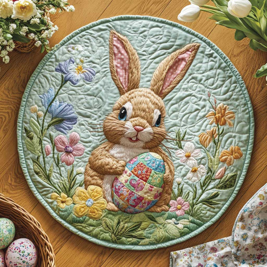 Easter Bunny WN2203013CL Quilted Round Mat