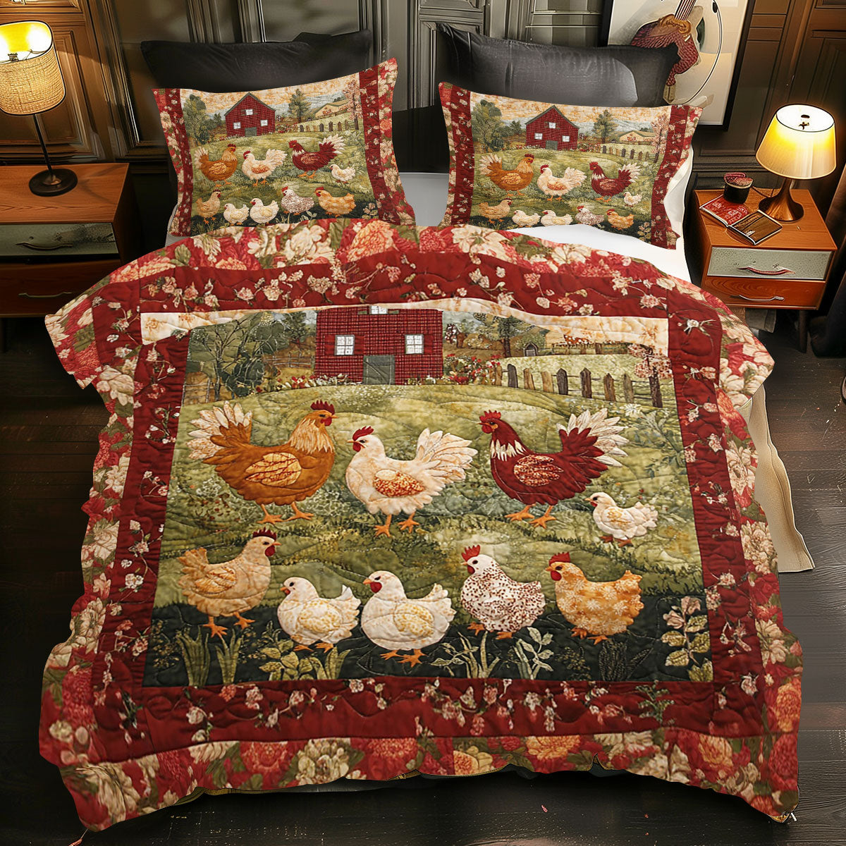 Chicken Yard WJ0412043CL Duvet Cover Set