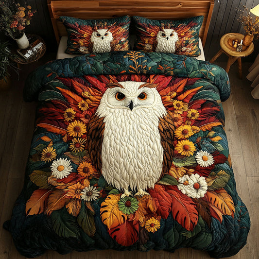 Owl In Autumn Garden WY2602013CL Duvet Cover Set